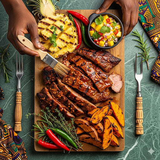 Barbecue de cochon marron authentique